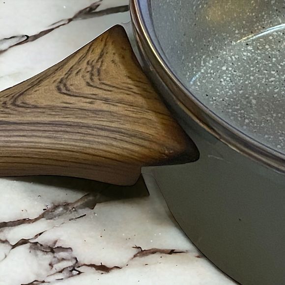 Master Class Premium Cookware Saucepan Wood Handle With Glass Lid BlueGreen - Picture 8 of 11